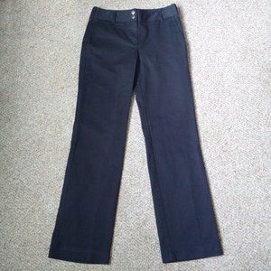 Loft 98% Cotton Straight Leg Black Laura Pants